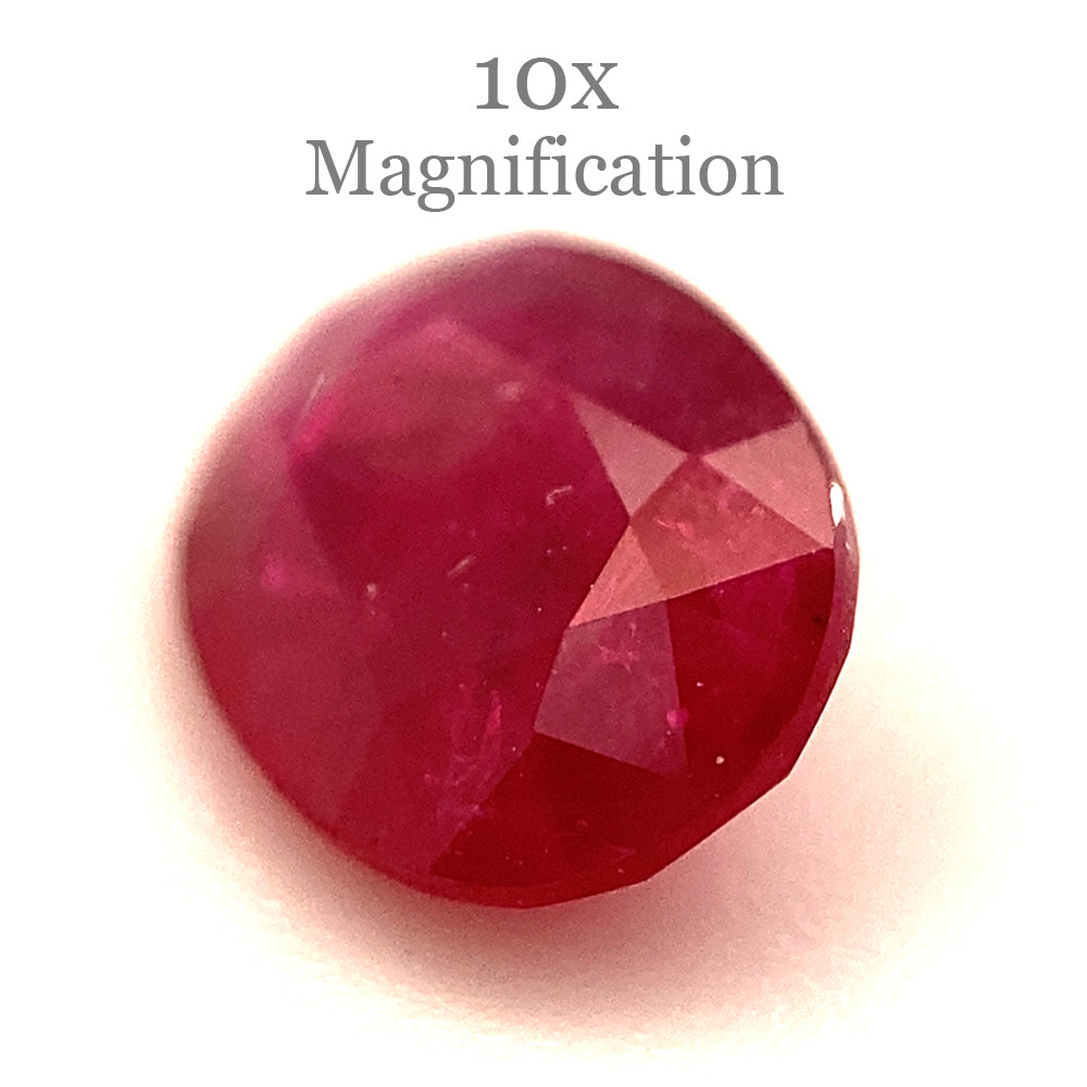 0.84ct Oval Red Ruby from Mozambique, premium single stone by SkyJems, classic step-cut corundum gem in vibrant crimson