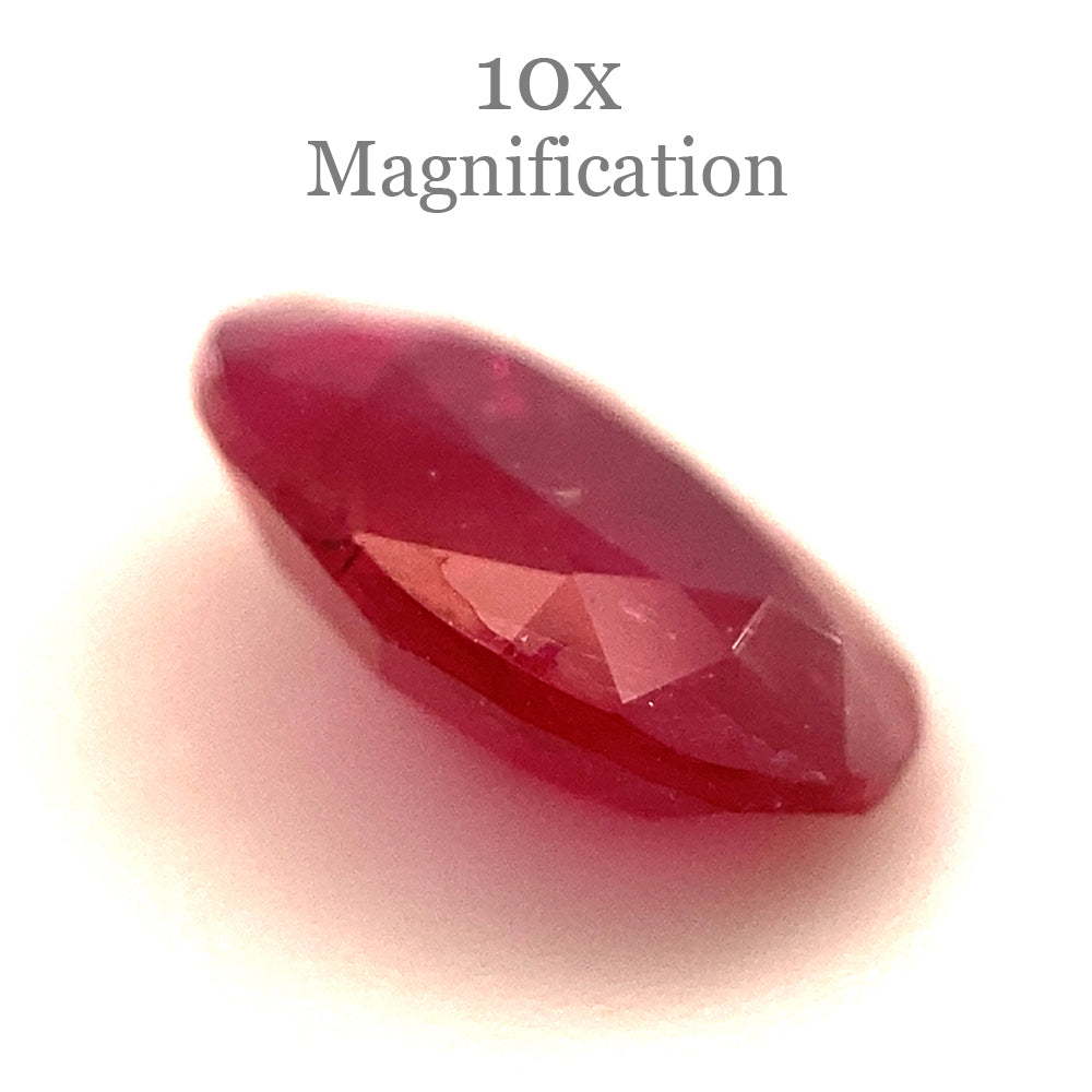 0.84ct Oval Red Ruby from Mozambique, premium single stone by SkyJems, classic heated corundum gem in vibrant crimson