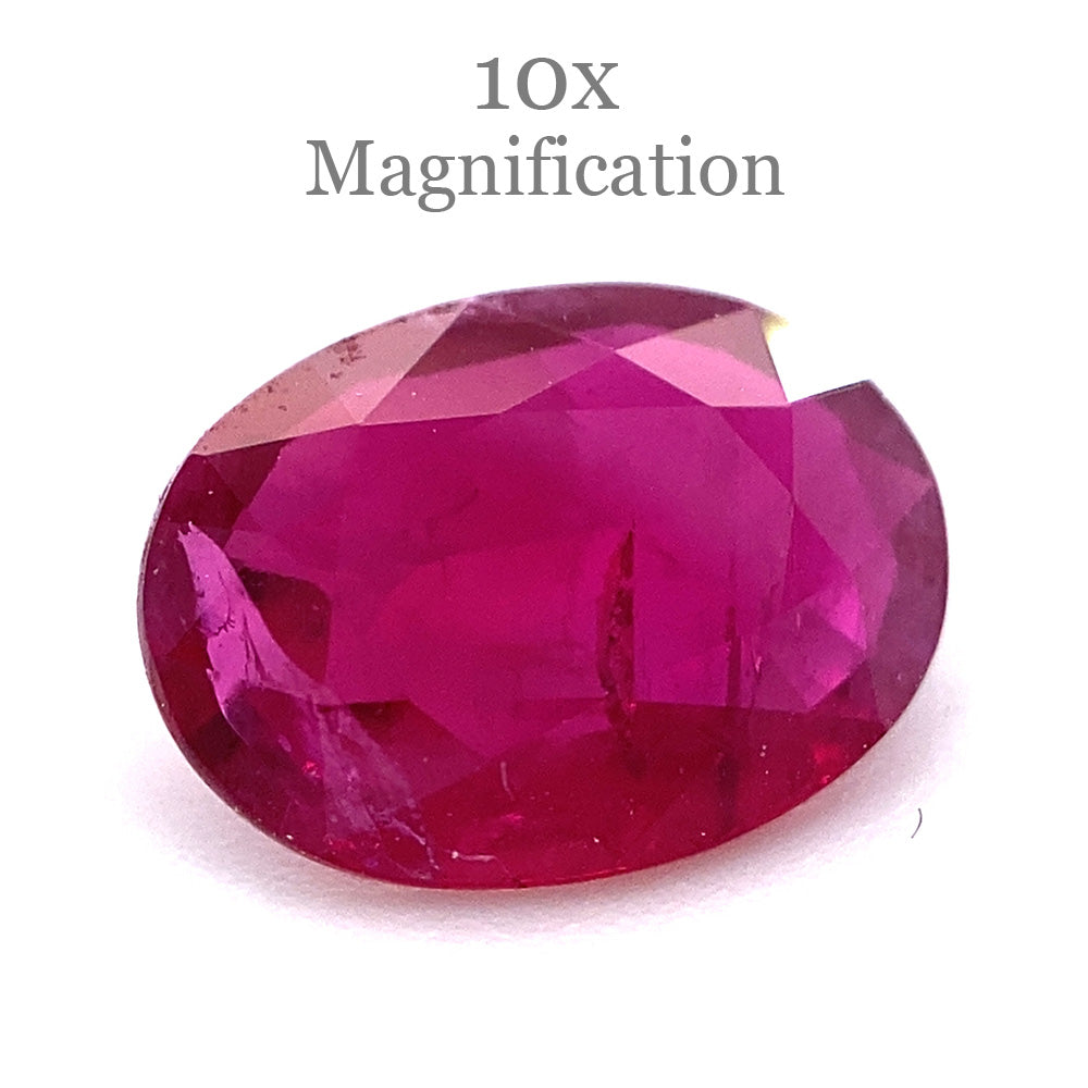 0.77ct Oval Red Ruby from Mozambique, premium single stone by SkyJems, classic heated corundum gem in vibrant crimson