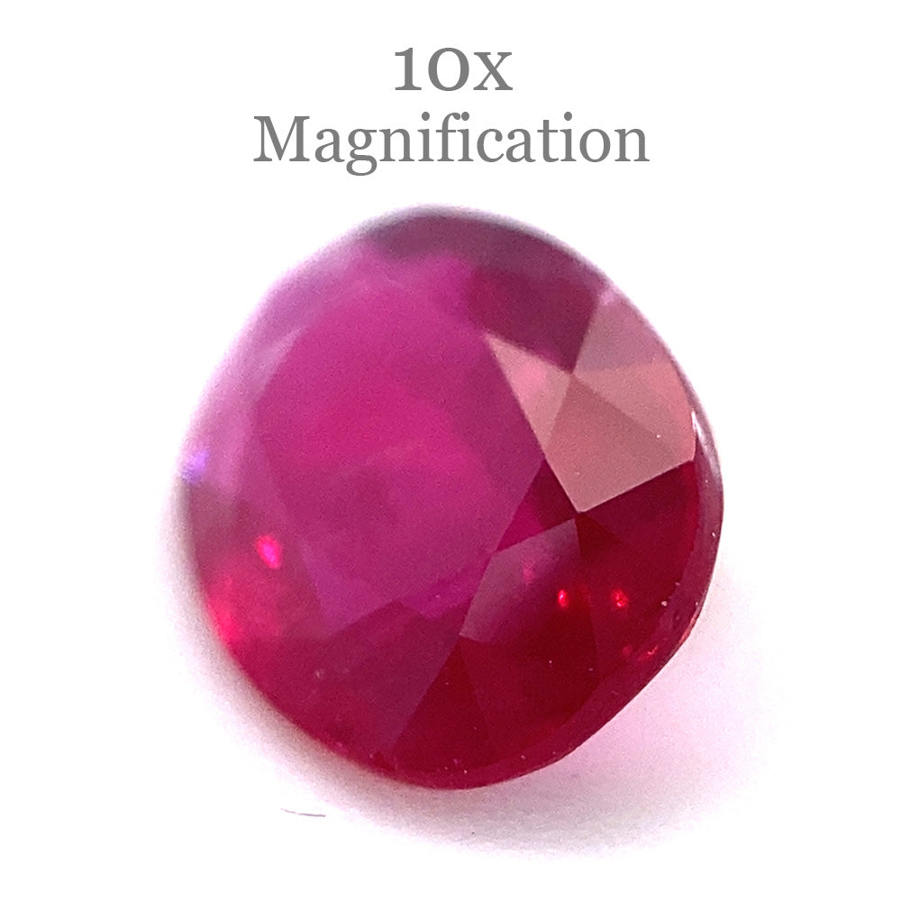 0.77ct Oval Red Ruby from Mozambique, medium-dark hue, heated stone by SkyJems Canadian gemstone experts