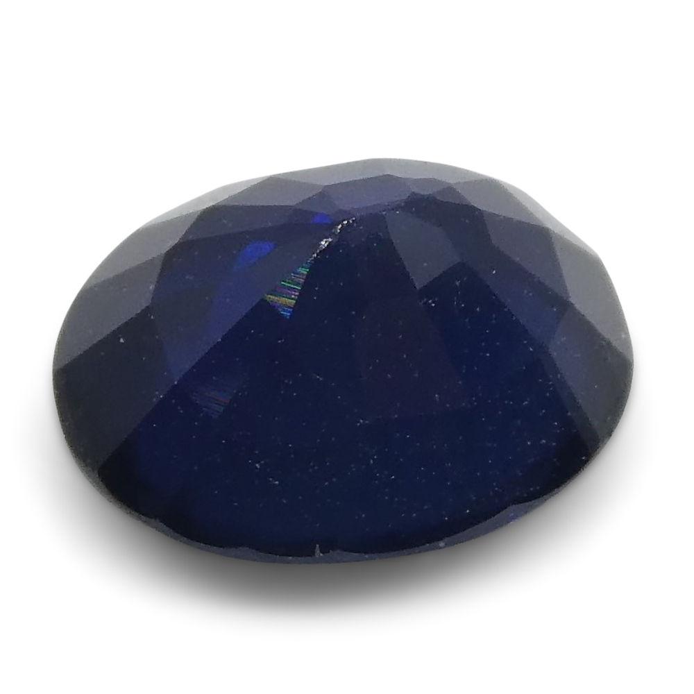 Blue 1.28 ct Oval Sapphire from Thailand, precision-cut single stone by SkyJems Canadian gemstone experts