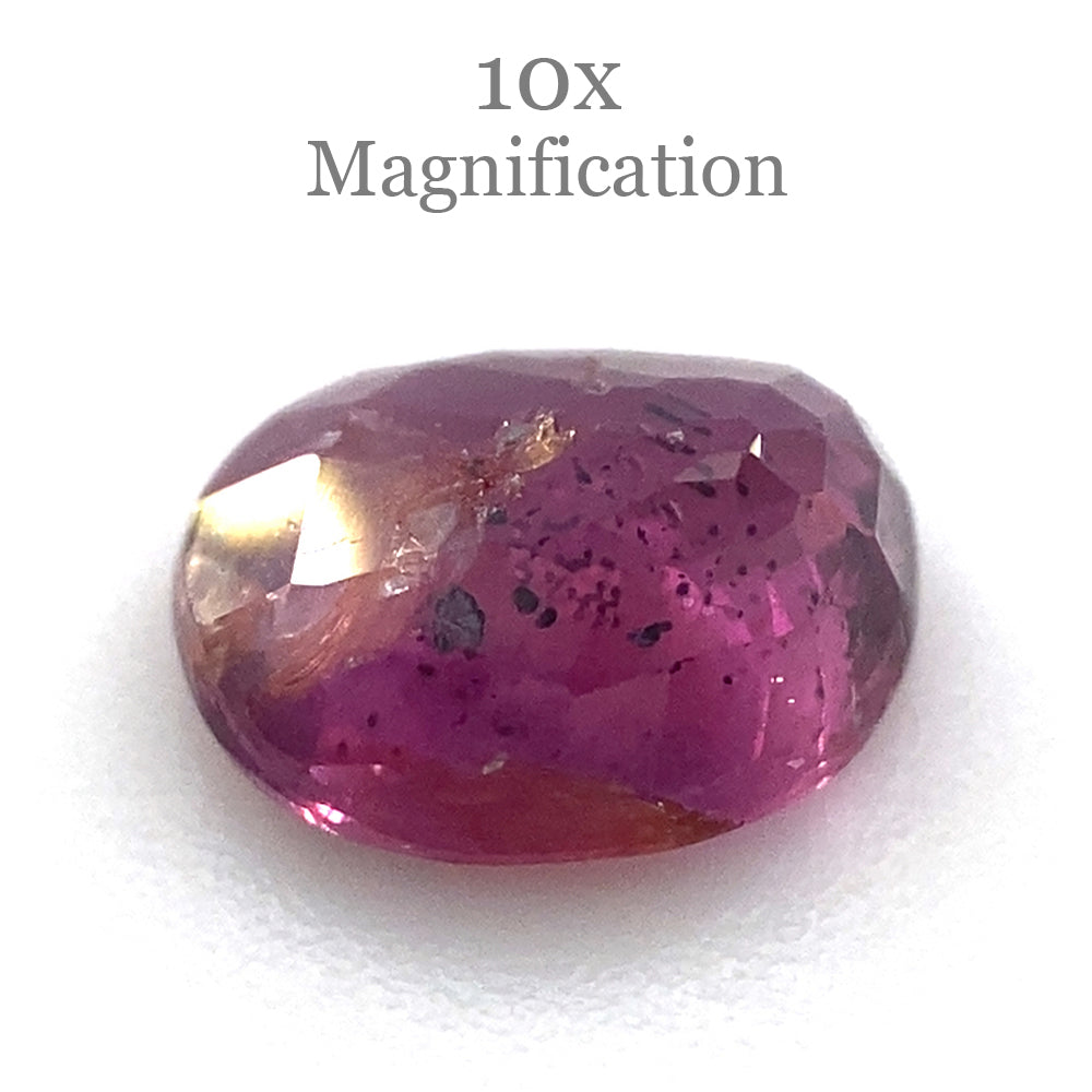 SkyJems 1ct Oval Pink Sapphire from Madagascar, unheated natural gemstone with vibrant pink hue and elegant step cut