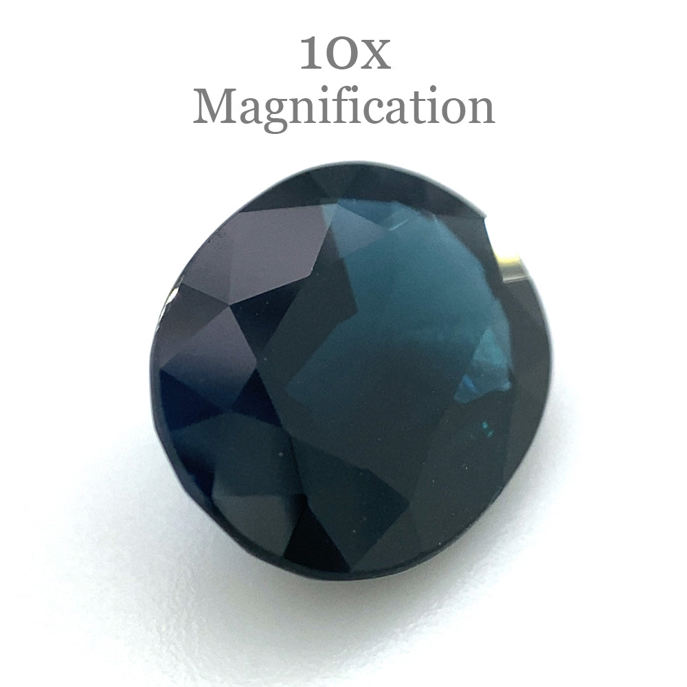 3.7ct Dark Blue Australian Sapphire Oval Cut, Heated Gemstone from SkyJems Premium Gem Collection