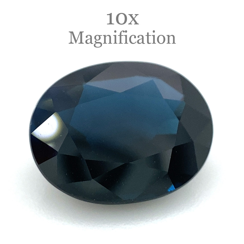 3.7ct Dark Blue Australian Sapphire Oval Cut, Heated Gemstone by SkyJems Fine Gem Specialists