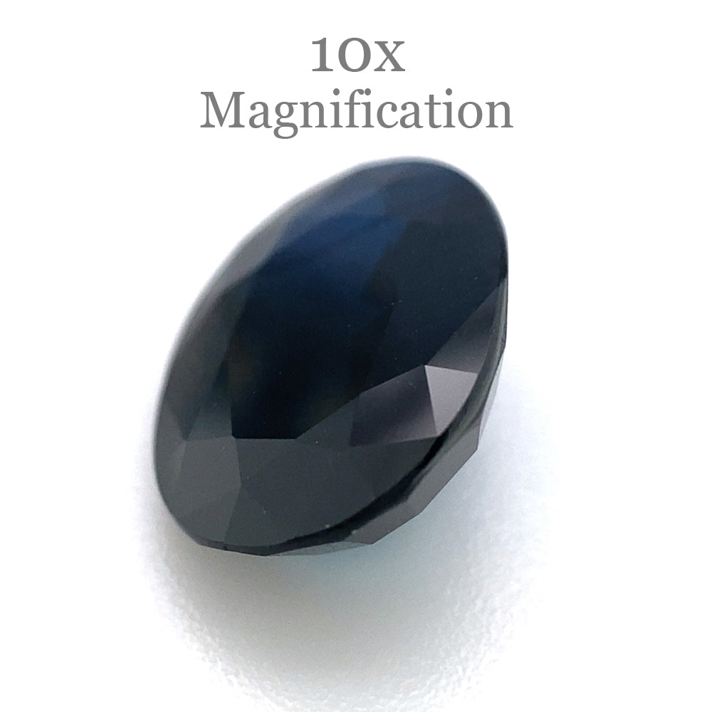 3.7ct Dark Blue Australian Sapphire Oval Cut Gemstone by SkyJems - Premium Heated Blue Corundum Stone