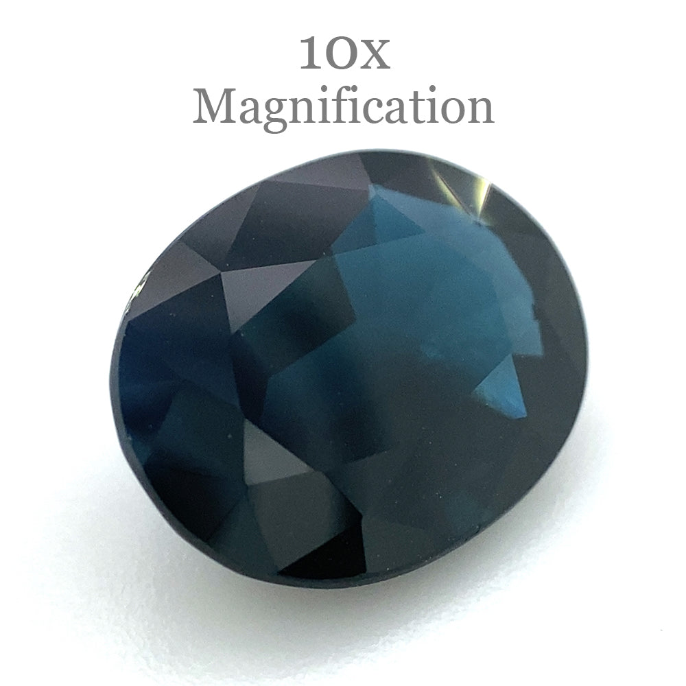 3.7ct Dark Blue Australian Sapphire Oval Cut Gemstone by SkyJems - Premium Heated Blue Corundum Stone