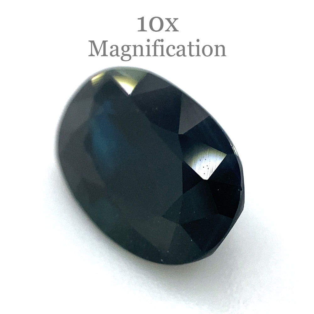 1.87ct Dark Blue Australian Sapphire Oval Cut, Heated Gemstone by SkyJems Premium Gem Collection