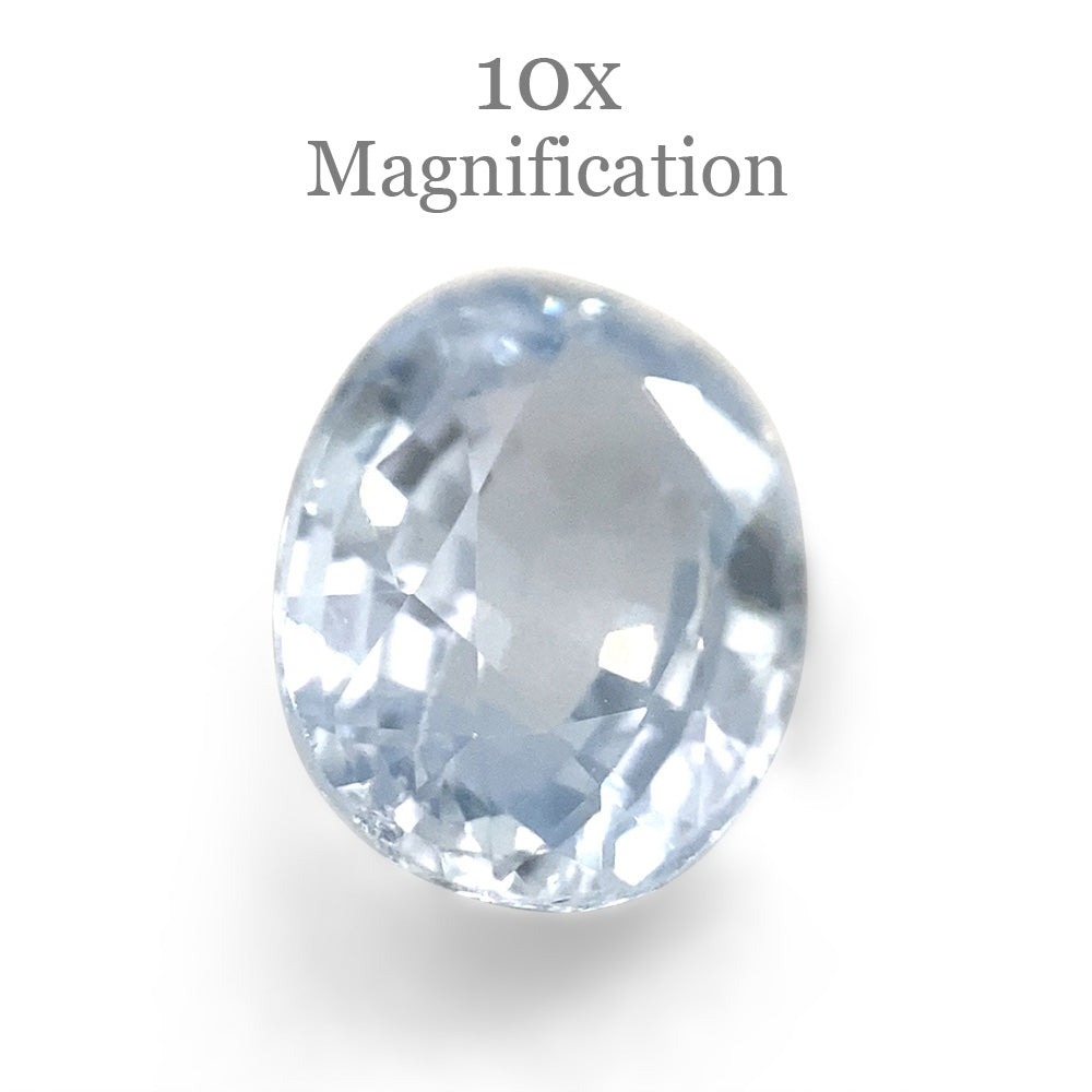 1.05ct Oval Icy Blue Sapphire from Sri Lanka Unheated - Skyjems Wholesale Gemstones