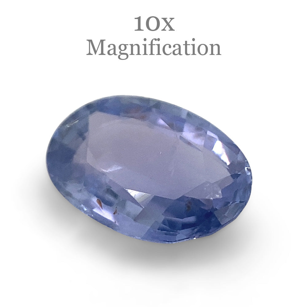 0.73ct Icy Blue Oval Sapphire from Sri Lanka, unheated natural gemstone by SkyJems Canadian gem specialists