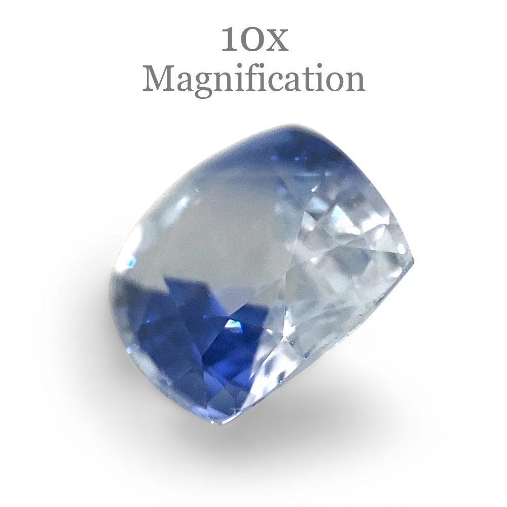 1.19ct Square Cushion Parti Colour Sapphire from Sri Lanka Unheated - Skyjems Wholesale Gemstones
