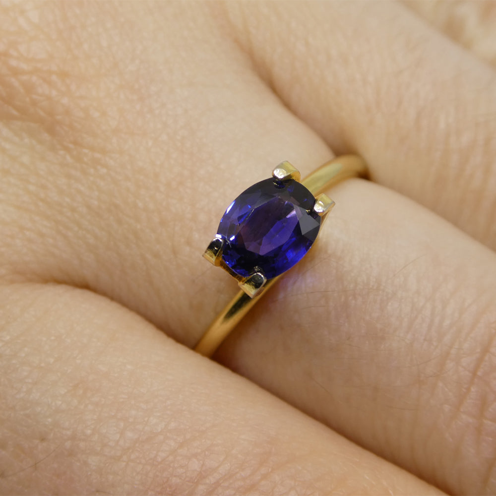 1.03ct Oval Blue Sapphire from Madagascar, unheated natural gemstone by SkyJems, premium blue corundum for fine jewelry