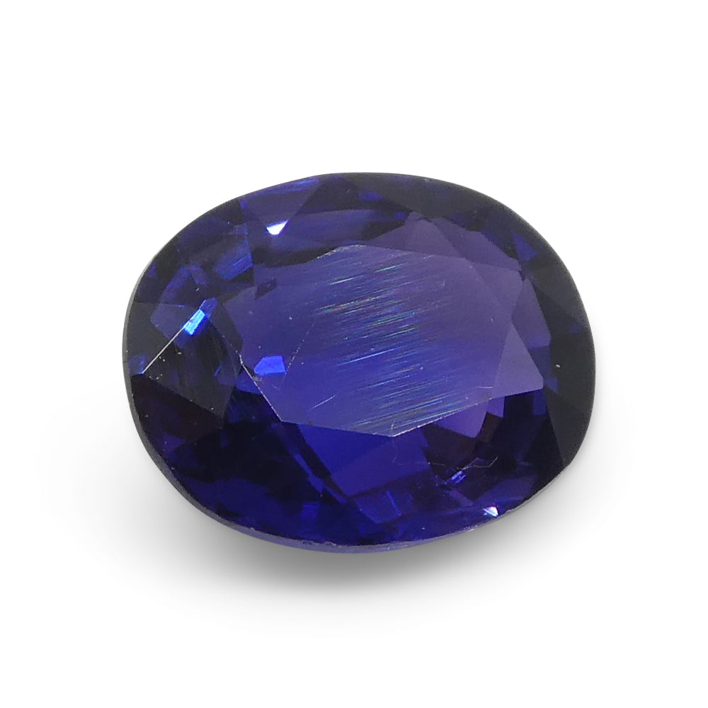 1.03ct Oval Blue Sapphire from Madagascar, unheated natural gemstone by SkyJems, premium Canadian colored gem specialists