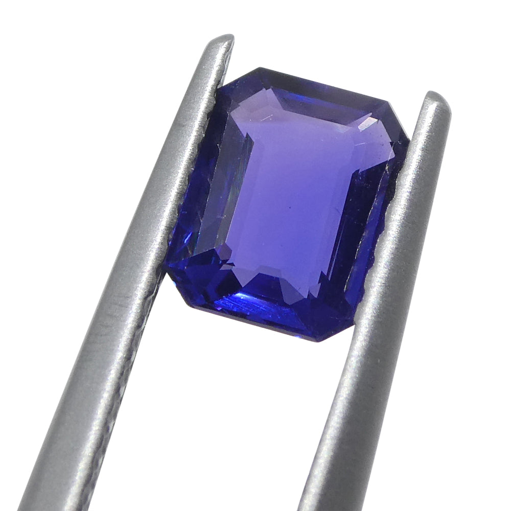 0.88ct Unheated Purple Sapphire from Madagascar, Emerald Cut Gemstone by SkyJems - Rare Collector's Corundum