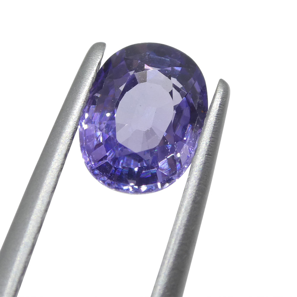 0.91ct Oval Purple Sapphire from Madagascar - Unheated Natural Gemstone by SkyJems Canadian Gem Specialists