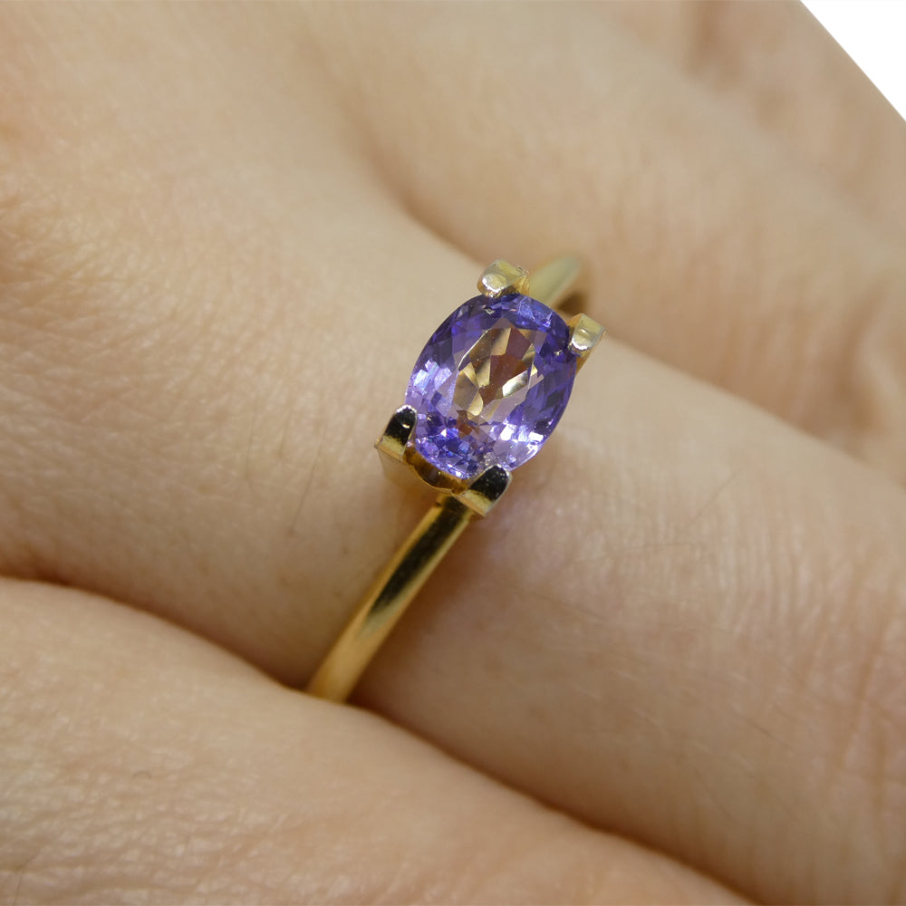 0.91ct Oval Purple Sapphire from Madagascar, unheated natural gemstone by SkyJems Canadian gem specialists