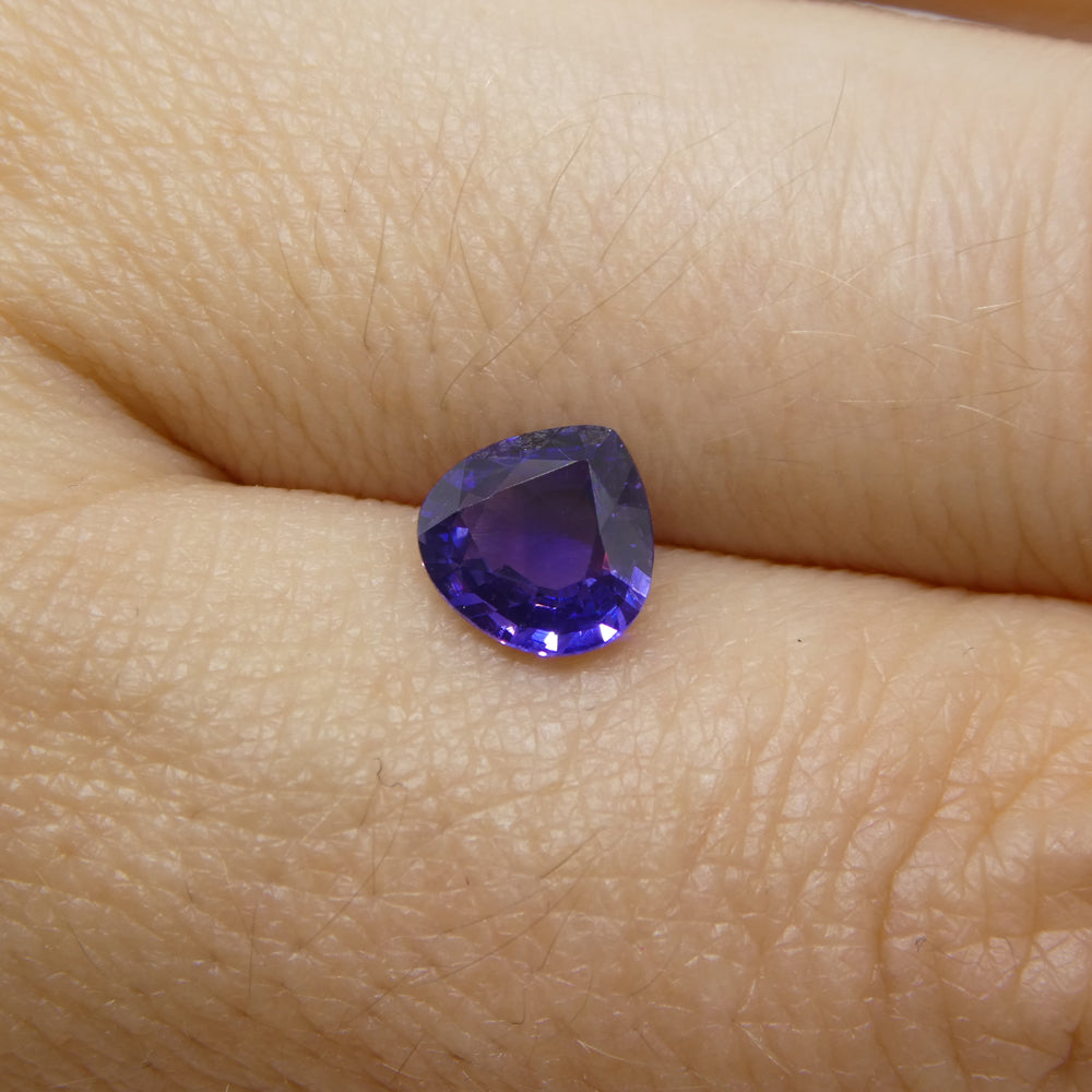 1.08ct Trillion Purple Sapphire from Madagascar - Unheated Natural Gem by SkyJems, Rare Collector's Corundum Stone