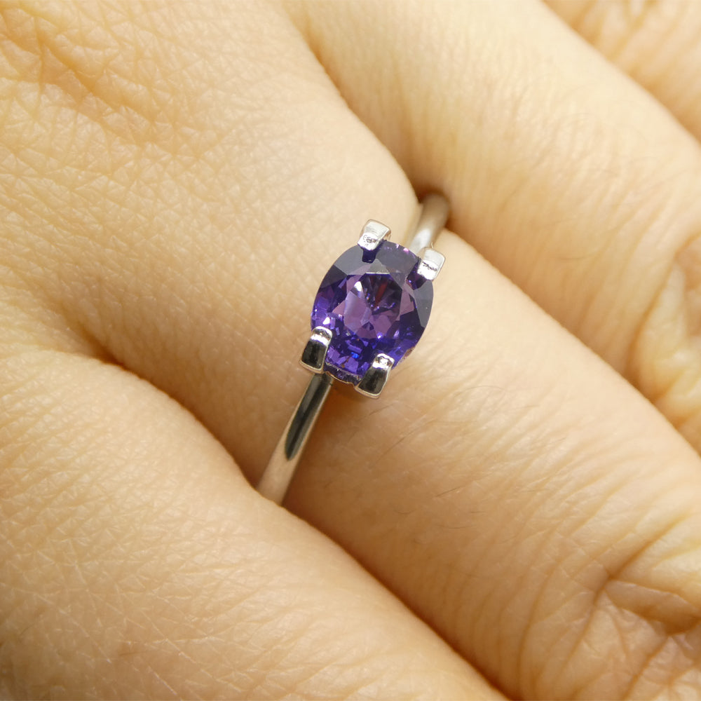 1.07ct Oval Purple Sapphire from Madagascar, unheated natural gemstone by SkyJems, premium Canadian colored gem specialists