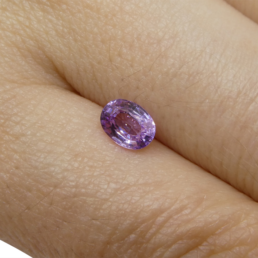 0.77ct Oval Purple Sapphire from Madagascar, unheated natural gemstone by SkyJems Canadian gem specialists