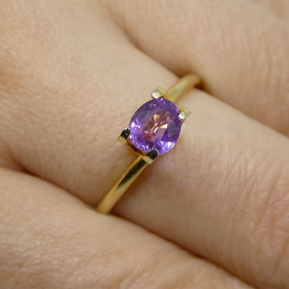 0.79ct Cushion Purple Sapphire from Madagascar, unheated natural gemstone by SkyJems Canadian gem specialists