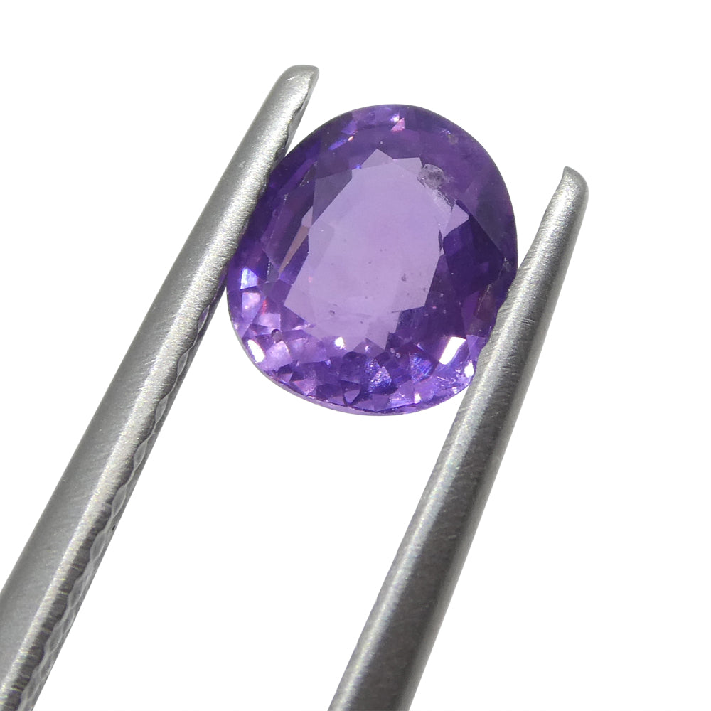 0.79ct Purple Cushion Sapphire from Madagascar, unheated natural gemstone by SkyJems Canadian gem specialists