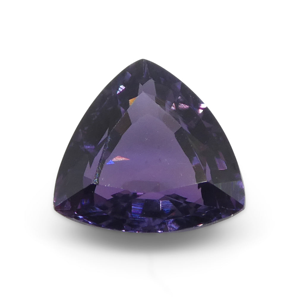 1.04ct Trillion Purple Sapphire from Madagascar, unheated natural gem by SkyJems, premium Canadian colored stone collection
