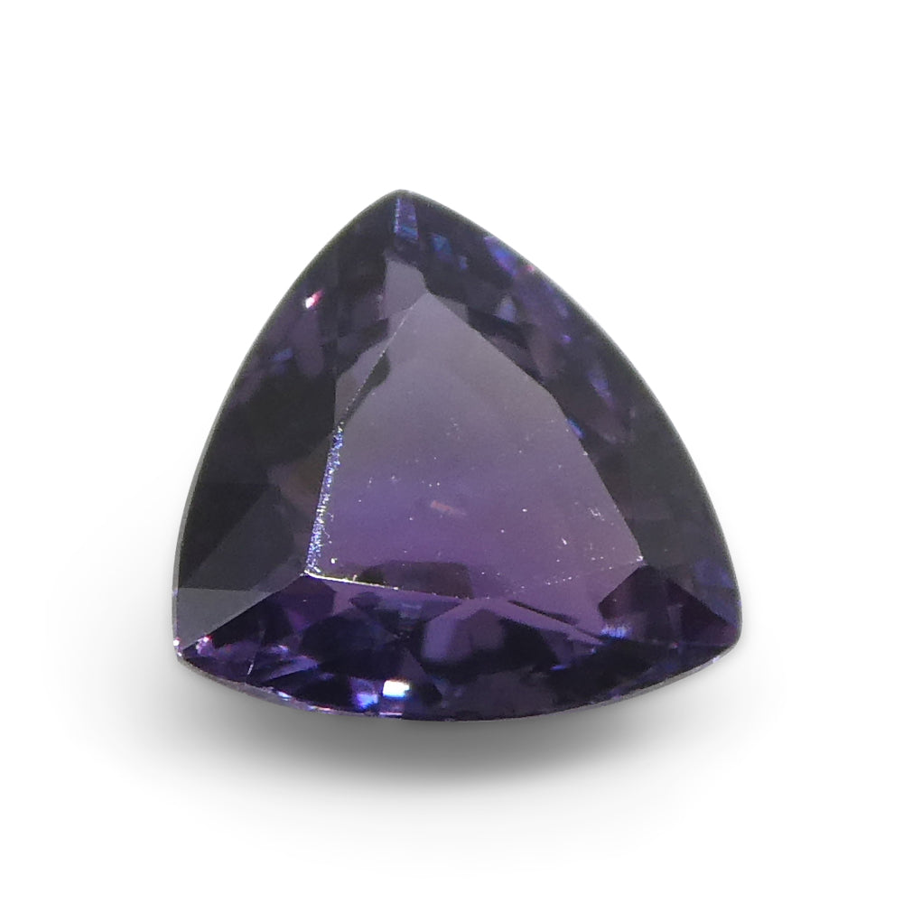 SkyJems 1.04ct Trillion Purple Sapphire from Madagascar, unheated natural gemstone with vibrant color and precision cut
