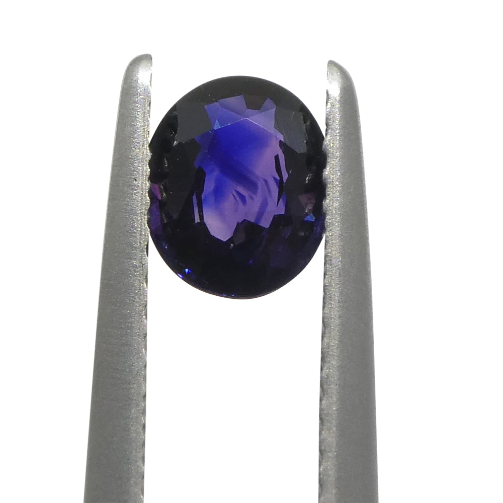 0.79ct Oval Blue Sapphire from Madagascar, unheated natural gemstone by SkyJems, rare violet-blue corundum