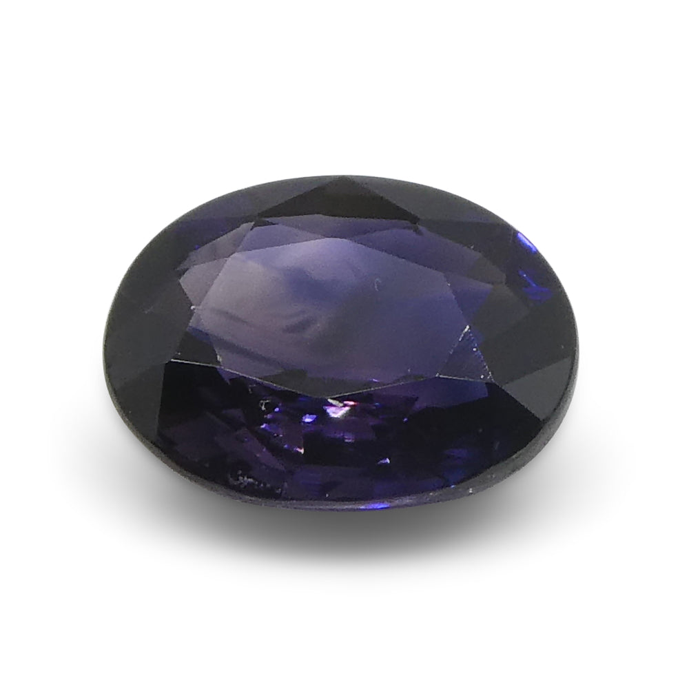 0.79ct Oval Blue Sapphire from Madagascar, unheated natural gemstone by SkyJems, premium violet-blue corundum