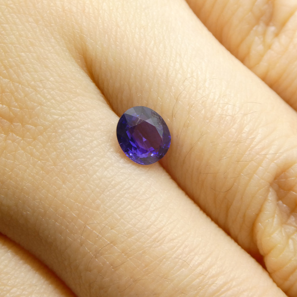 0.96ct Oval Purple Sapphire from Madagascar, unheated natural gemstone by SkyJems Canadian gem specialists