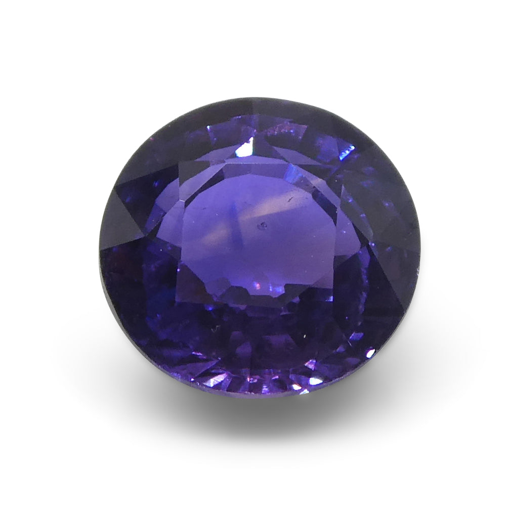 1.3ct Round Purple Sapphire from Madagascar, unheated natural gemstone by SkyJems Canadian gem specialists