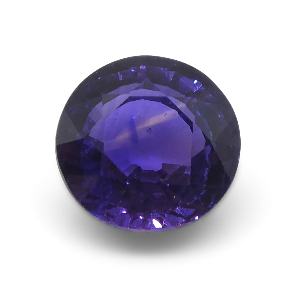 1.3ct Round Purple Sapphire from Madagascar, unheated natural gemstone by SkyJems Canadian gem specialists