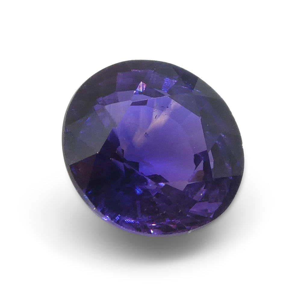 SkyJems 1.3ct Round Purple Sapphire from Madagascar, unheated natural gemstone, vibrant royal purple corundum