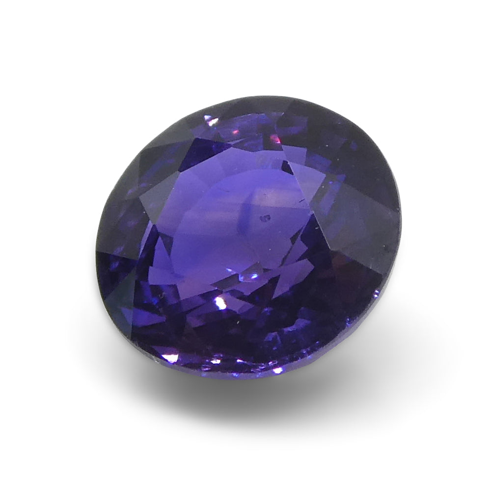 1.3ct Round Purple Sapphire from Madagascar, unheated natural gemstone by SkyJems, premium Canadian gem specialists since 196