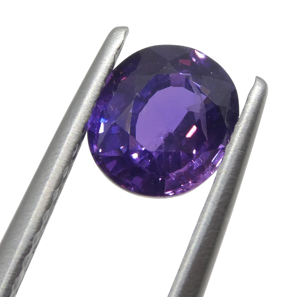 0.94ct Cushion Purple Sapphire from Madagascar, unheated natural gemstone by SkyJems Canadian gem specialists