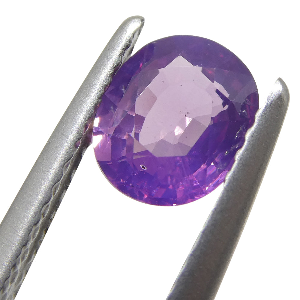 1.15ct Oval Purple Sapphire from East Africa, unheated natural gemstone by SkyJems Canadian gem specialists