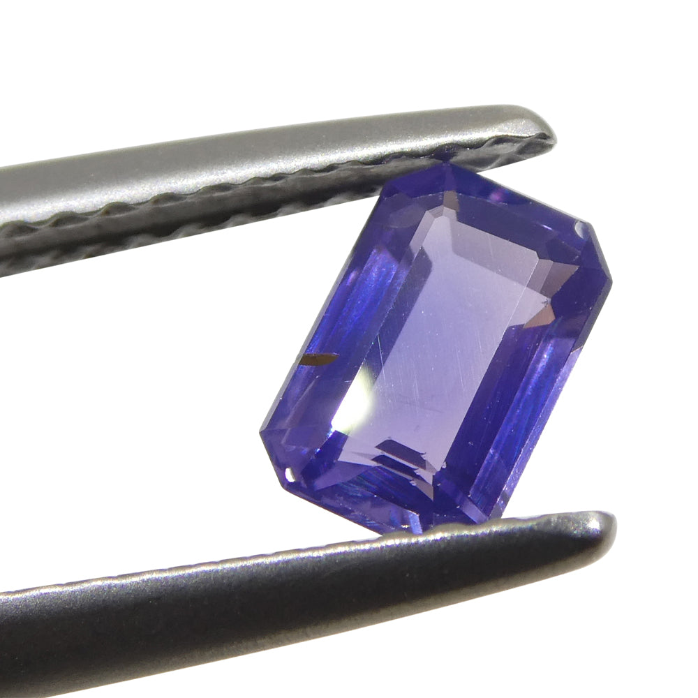 0.8ct Blue Sapphire from East Africa, Emerald Cut Unheated Gemstone by SkyJems Canadian Gem Specialists