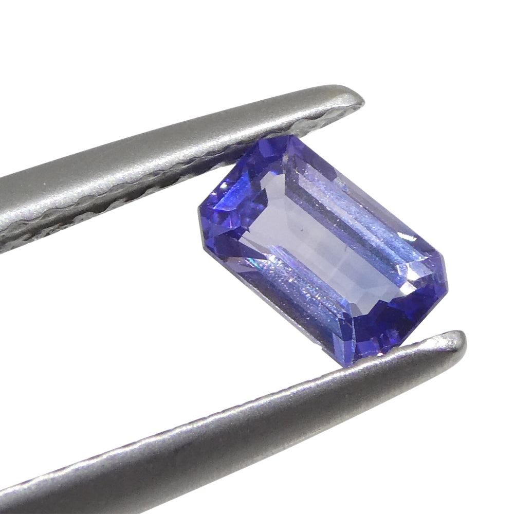 0.64ct Blue Sapphire from East Africa, Emerald Cut Unheated Gemstone by SkyJems Canadian Gem Specialists
