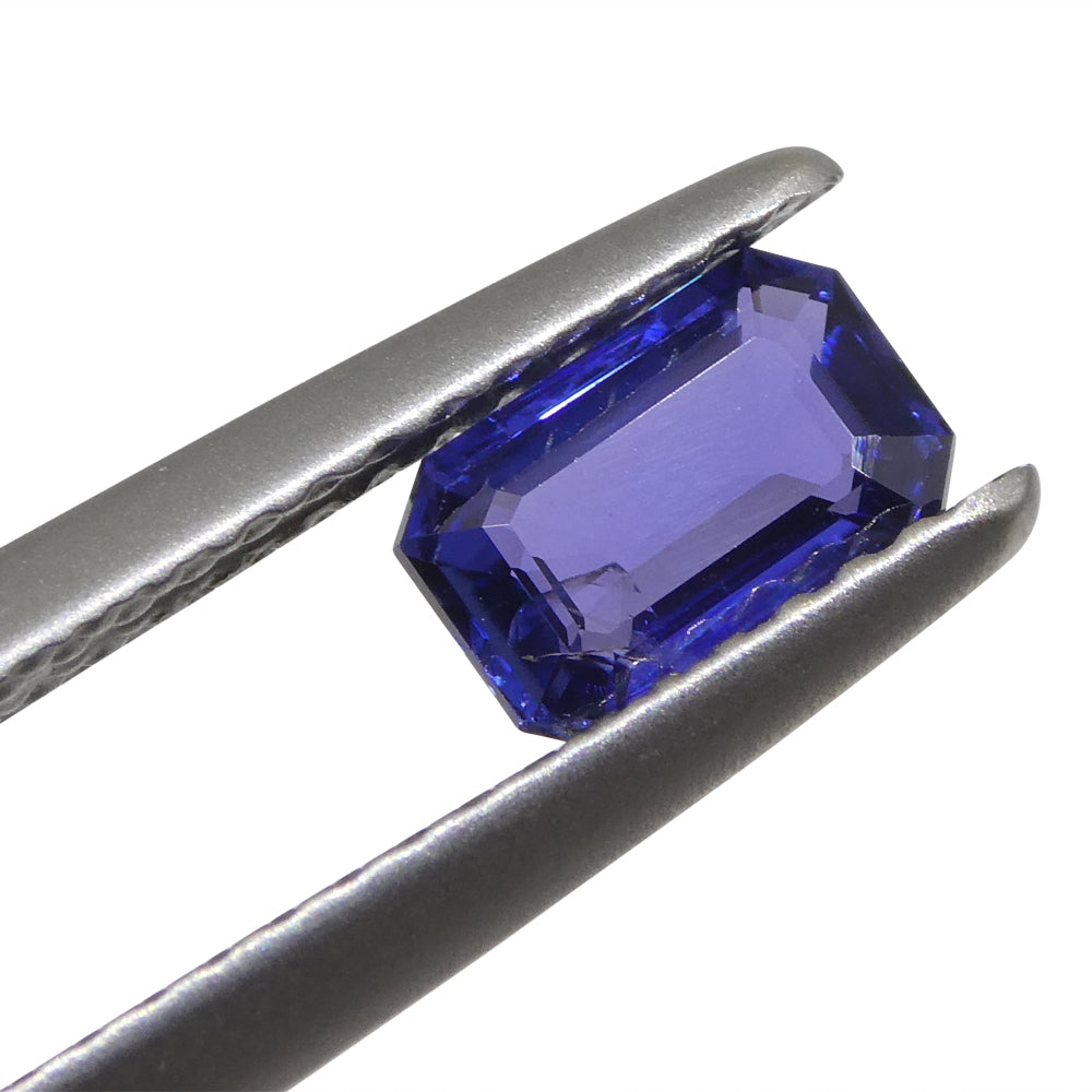0.72ct Unheated Blue Sapphire from East Africa, Emerald Cut Gemstone by SkyJems Canadian Gem Specialists