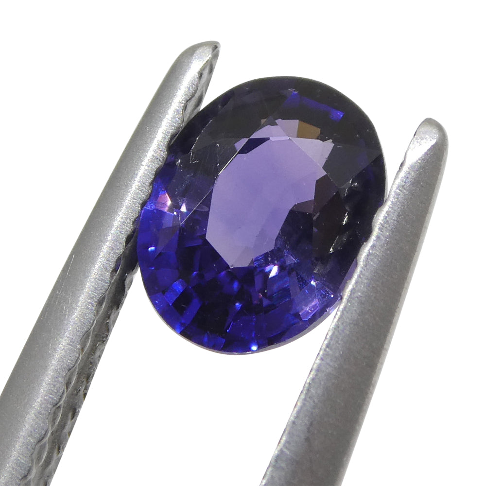 0.9ct Oval Purple Sapphire from East Africa, unheated natural gemstone by SkyJems Canadian gem specialists
