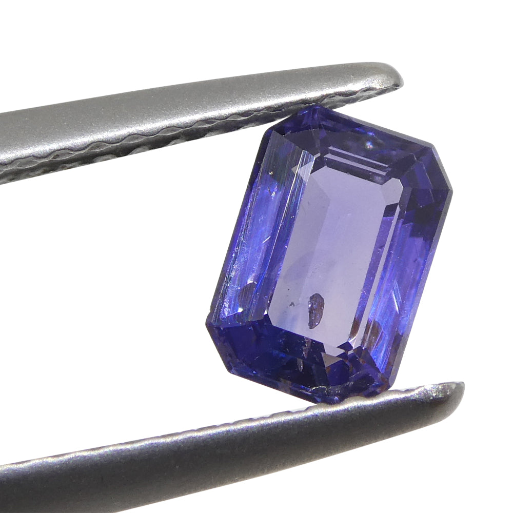 1.06ct Unheated Purple Sapphire, Emerald Cut, East African Origin - Premium Gemstone by SkyJems Canada