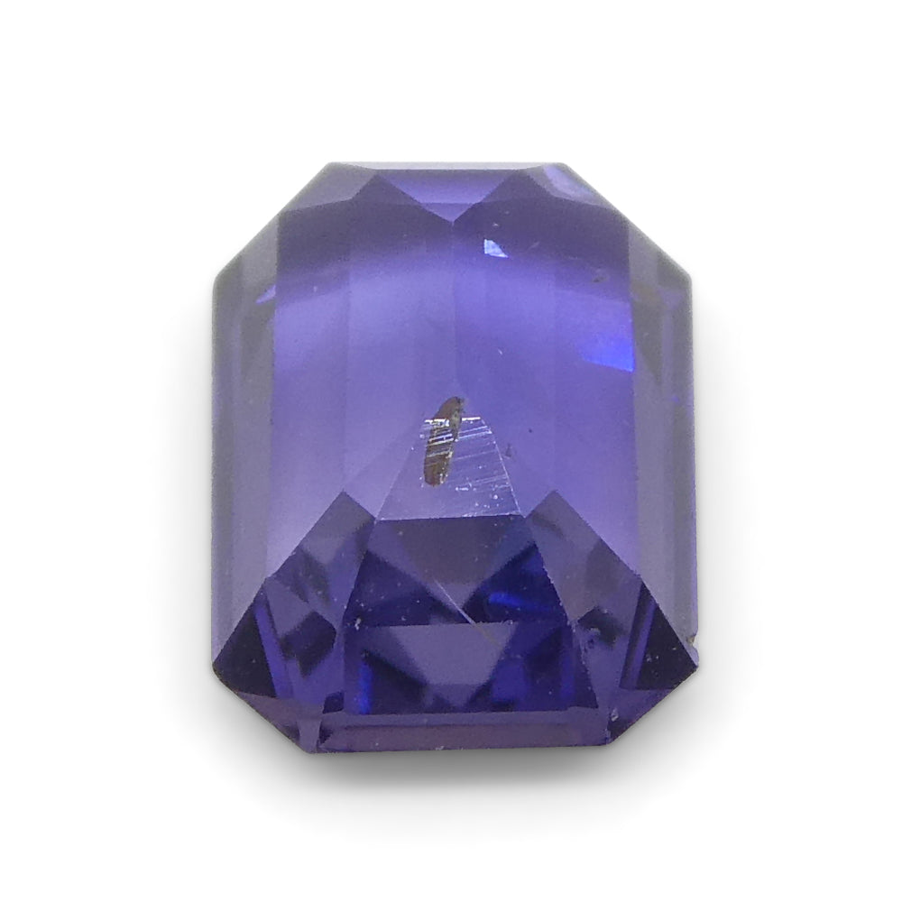 1.06ct Emerald Cut Purple Sapphire from East Africa, Unheated - Skyjems Wholesale Gemstones