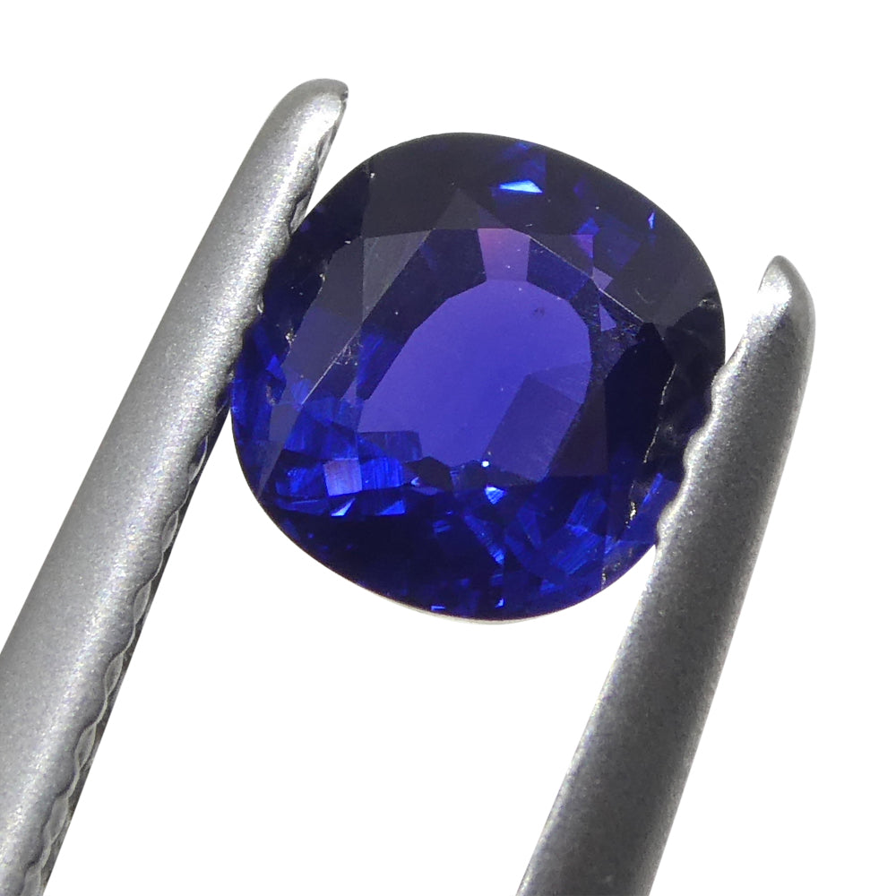 0.94ct Cushion Blue Sapphire from East Africa, unheated natural gemstone by SkyJems, premium Canadian colored gem specialists