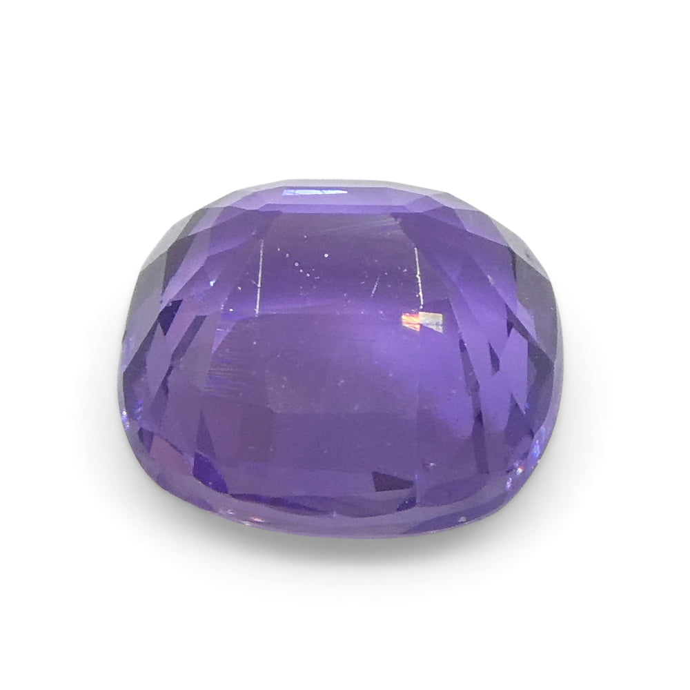 0.87ct Square Cushion Purple Sapphire from East Africa, Unheated - Skyjems Wholesale Gemstones