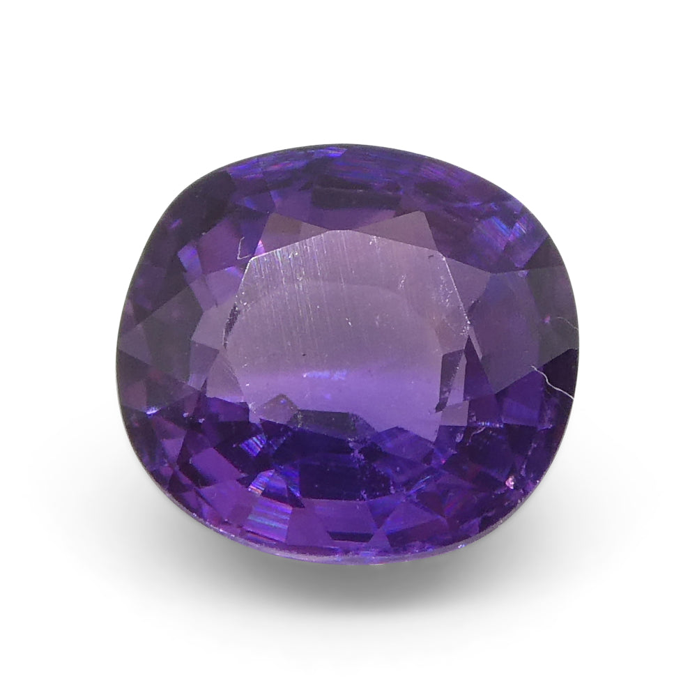 0.97ct Cushion Purple Sapphire from East Africa, Unheated - Skyjems Wholesale Gemstones