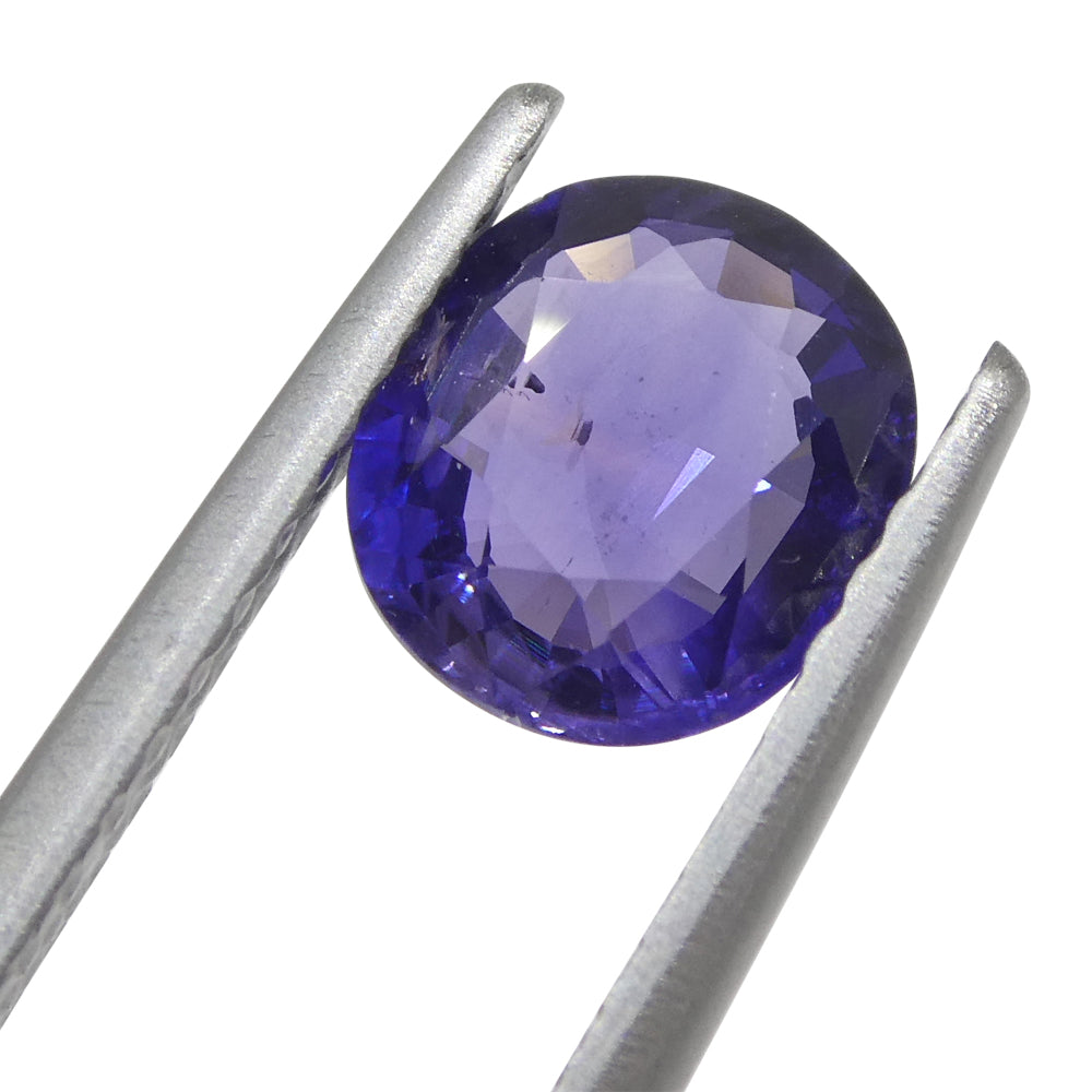 0.98ct Oval Purple Sapphire from East Africa, unheated natural gemstone by SkyJems Canadian gem specialists