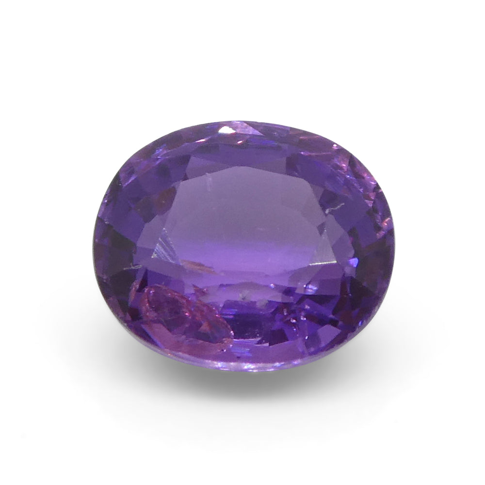 0.97ct Cushion Purple Sapphire from East Africa, Unheated - Skyjems Wholesale Gemstones
