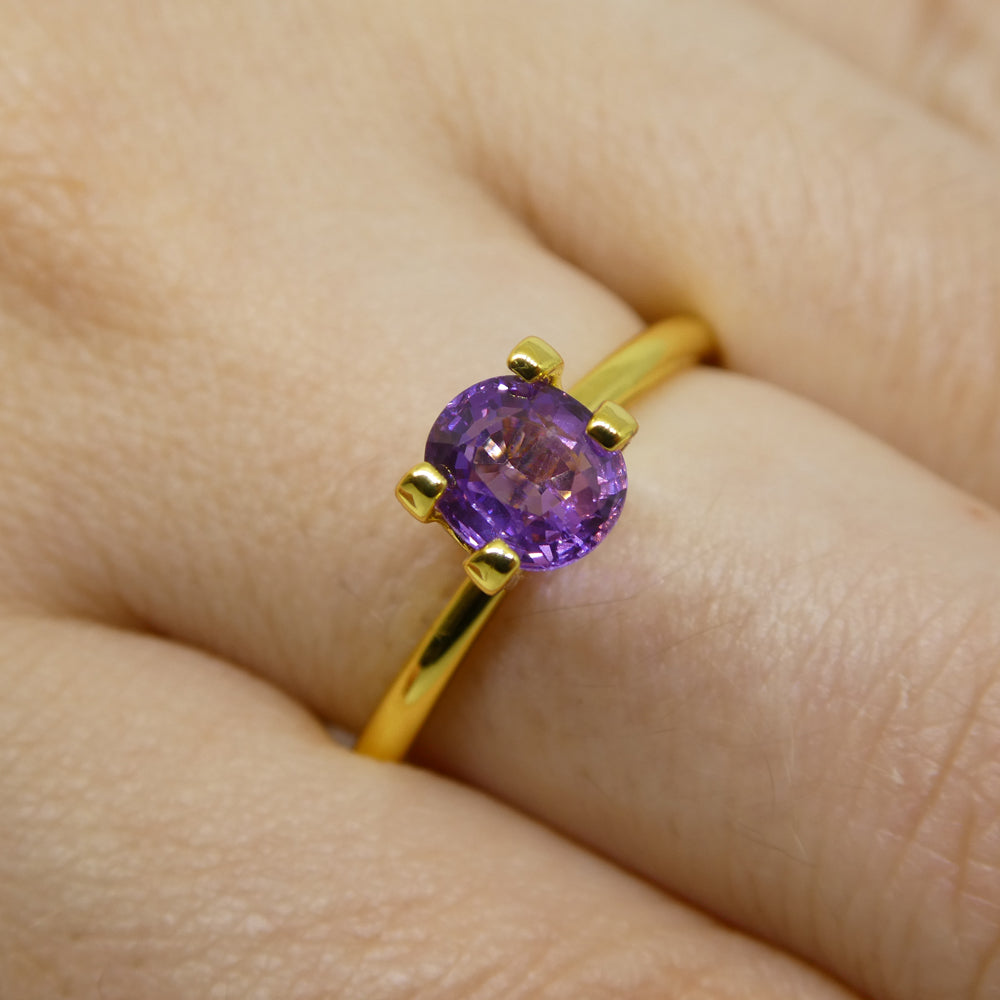 0.97ct Cushion Purple Sapphire from East Africa, Unheated - Skyjems Wholesale Gemstones