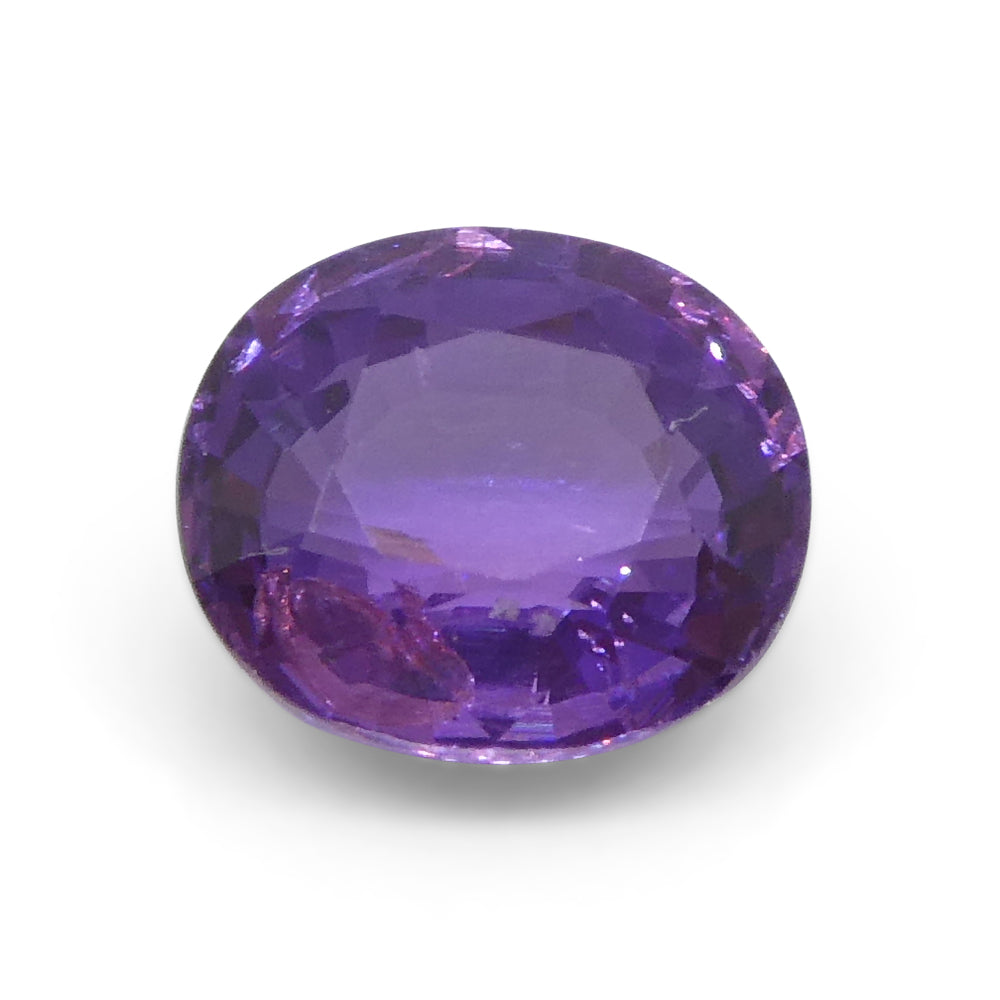 0.97ct Cushion Purple Sapphire from East Africa, Unheated - Skyjems Wholesale Gemstones