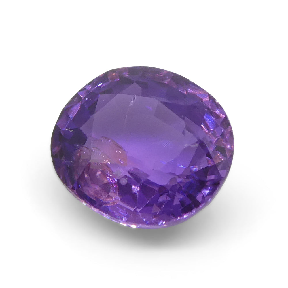 0.97ct Cushion Purple Sapphire from East Africa, Unheated - Skyjems Wholesale Gemstones