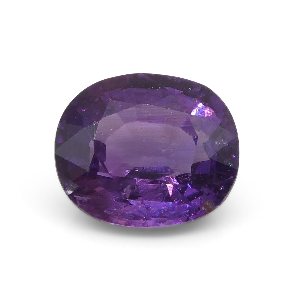 0.96ct Cushion Purple Sapphire from East Africa, Unheated - Skyjems Wholesale Gemstones